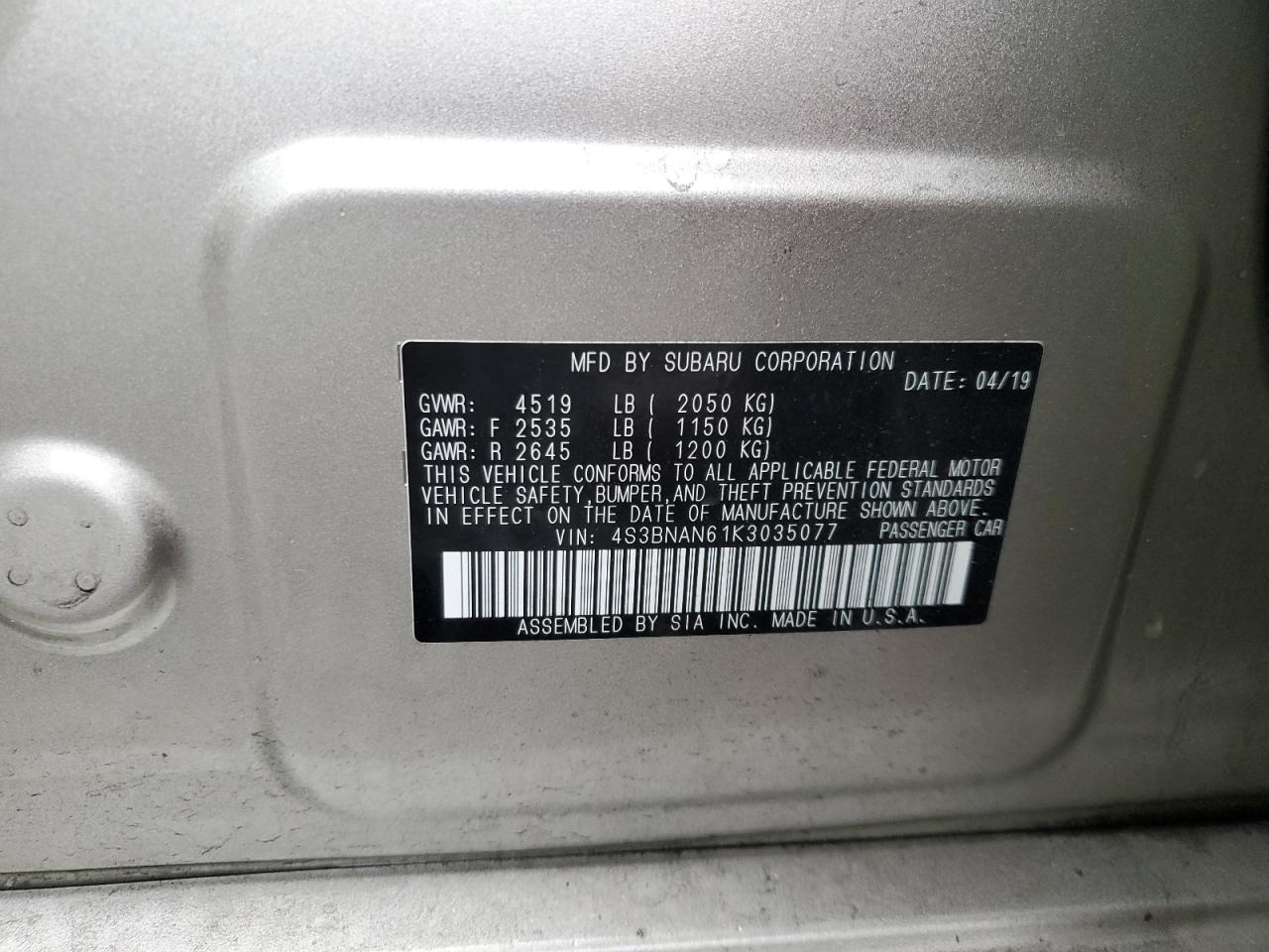 2019 Subaru Legacy - Image 12
