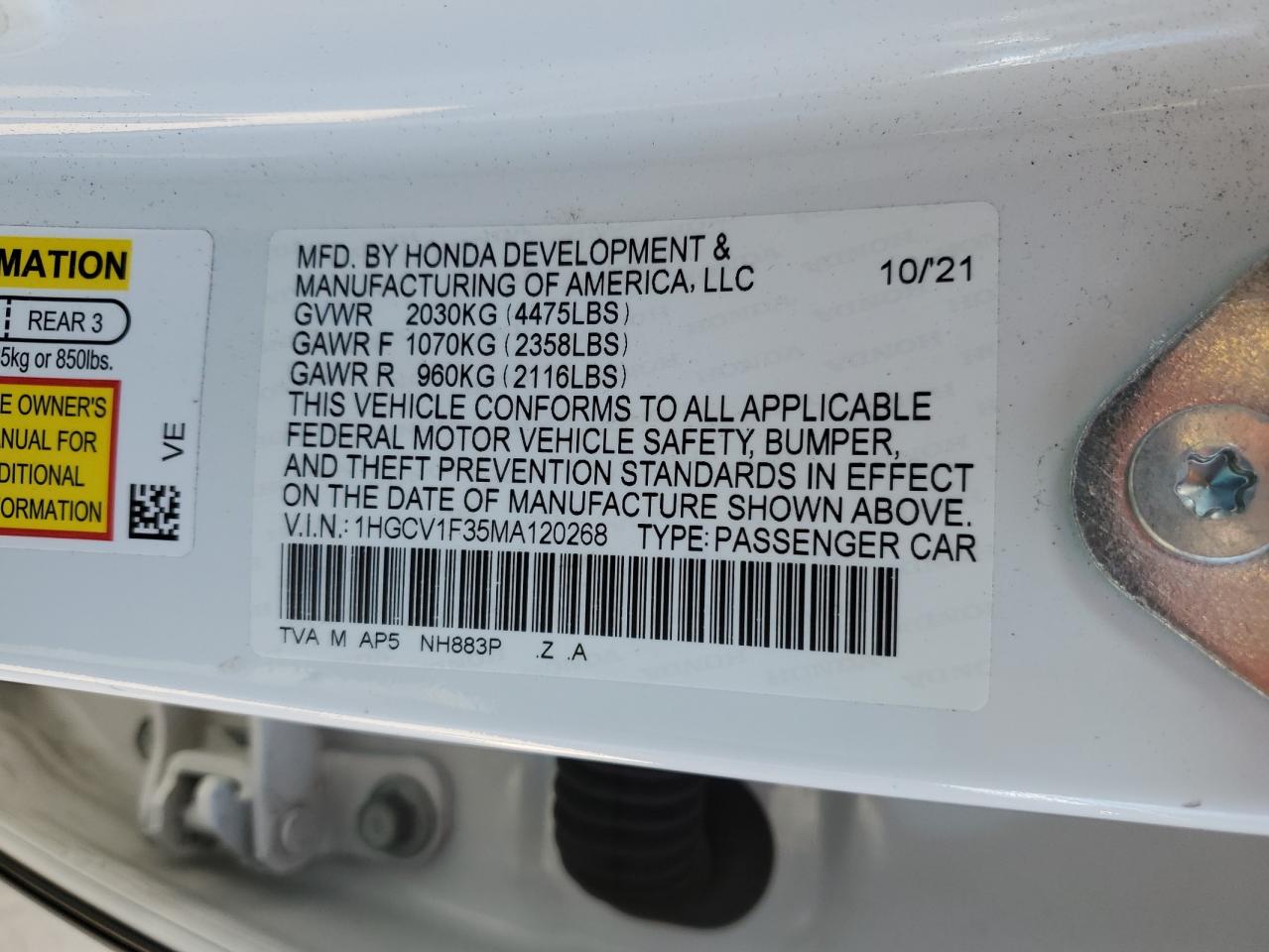 2021 Honda Accord - Image 12