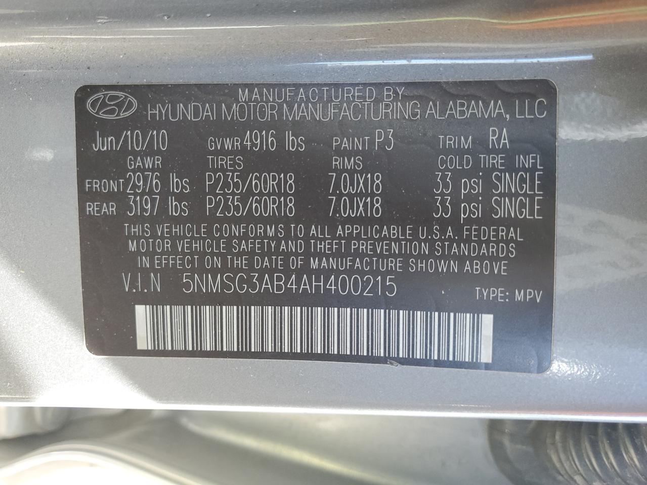 2010 Hyundai Santa Fe - Image 15