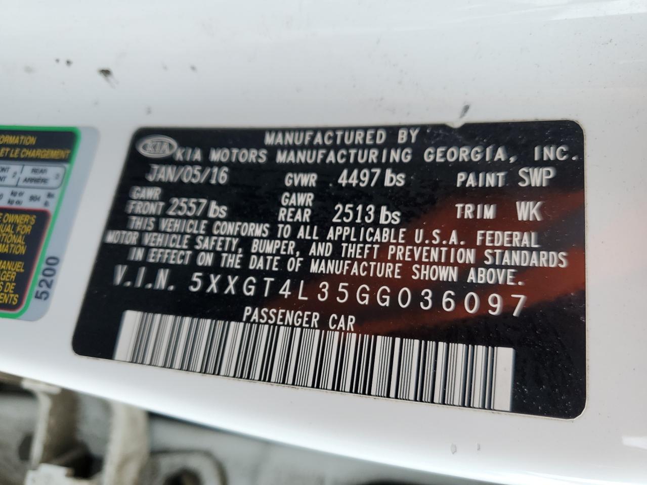 2016 Kia Optima - Image 12