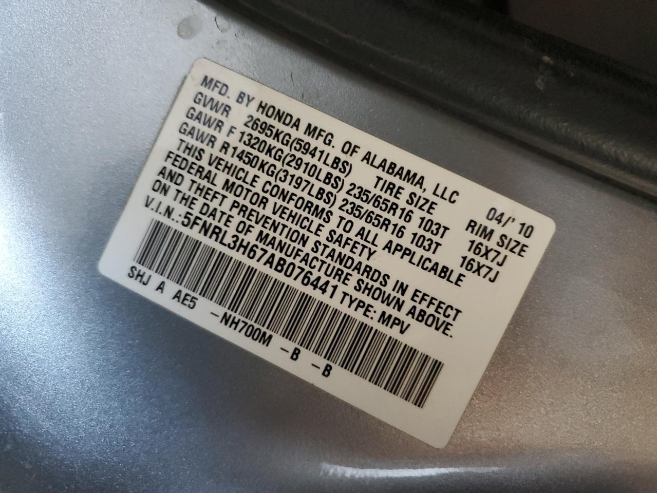 2010 Honda Odyssey - Image 13