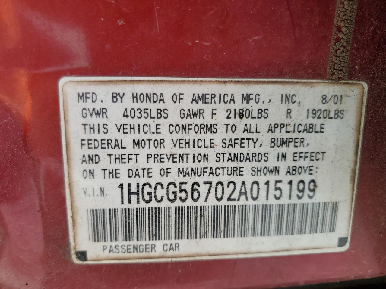 2002 Honda Accord - Image 14