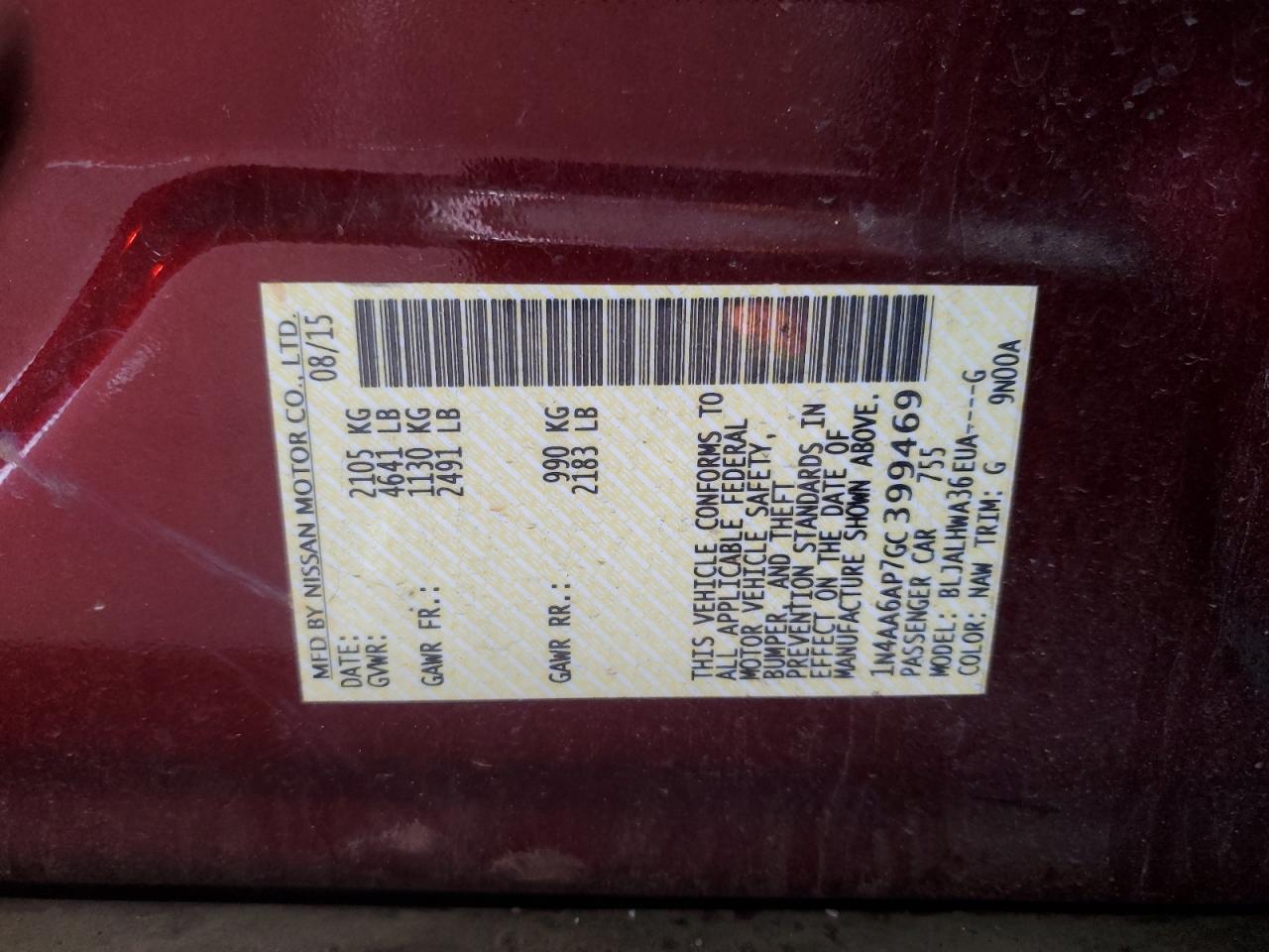 2016 Nissan Maxima - Image 12