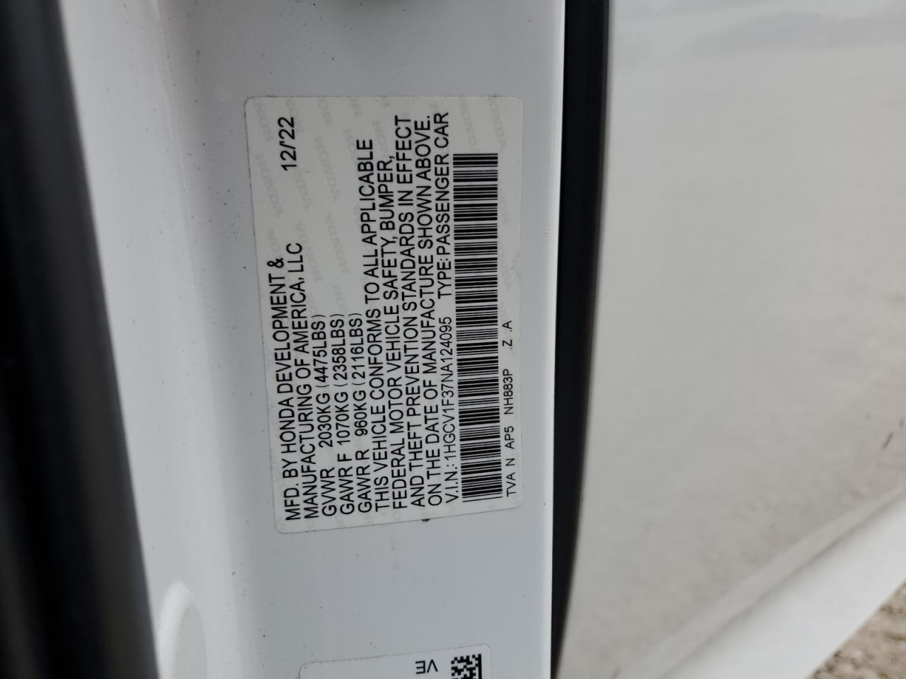 2022 Honda Accord - Image 13