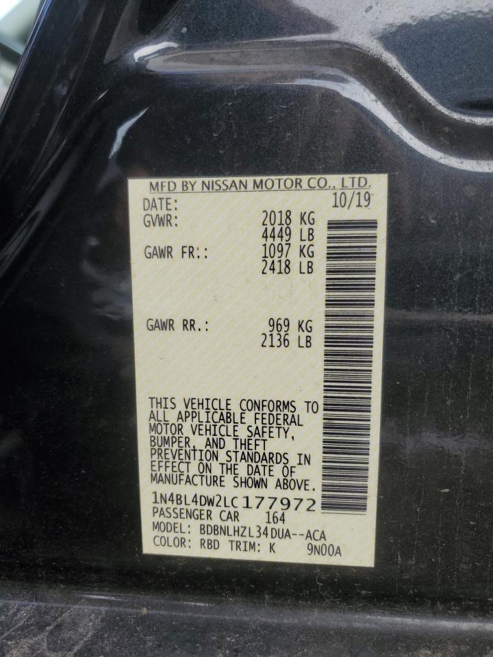 VIN: 1N4BL4DW2LC177972 2020 NISSAN ALTIMA