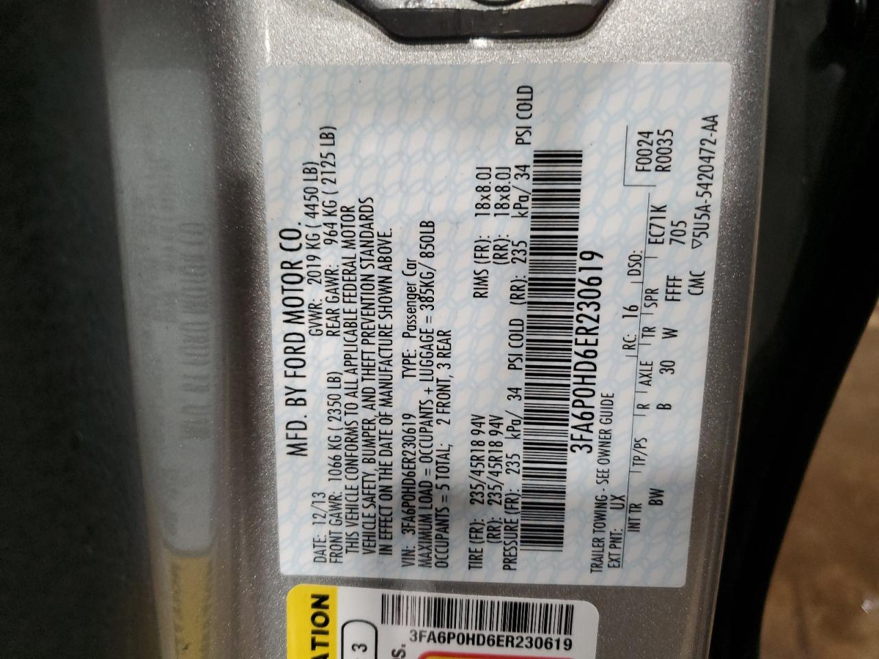 2014 Ford Fusion - Image 13