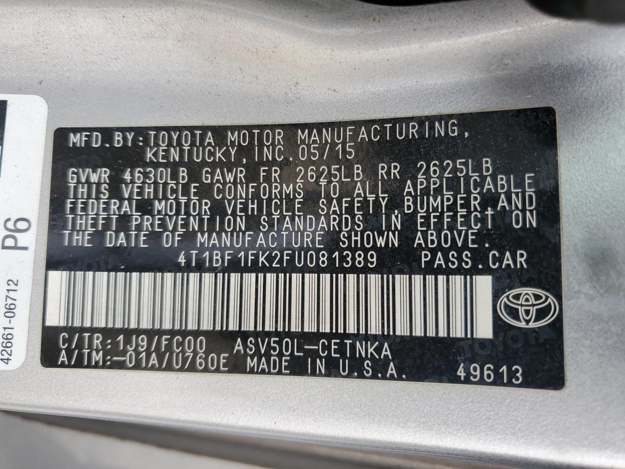 2015 Toyota Camry - Image 14