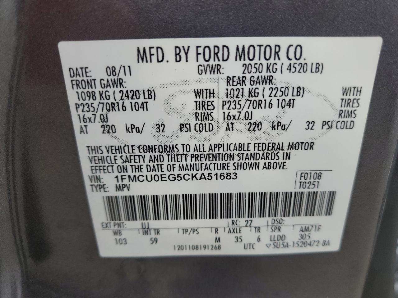2012 Ford Escape - Image 13
