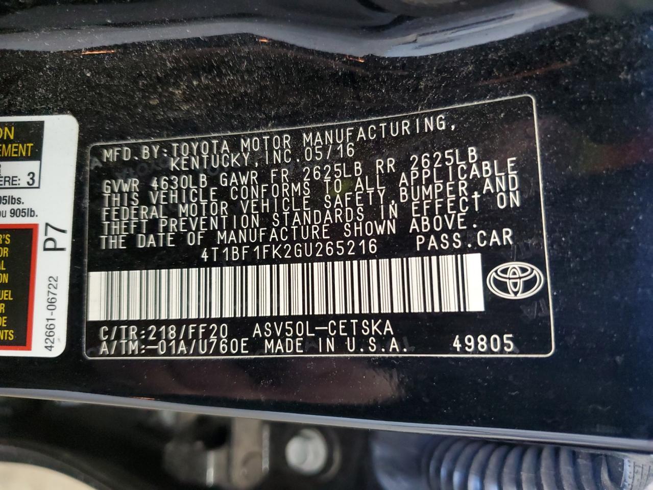 2016 Toyota Camry - Image 13