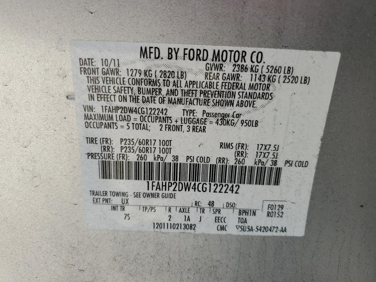 2012 Ford Taurus - Image 12