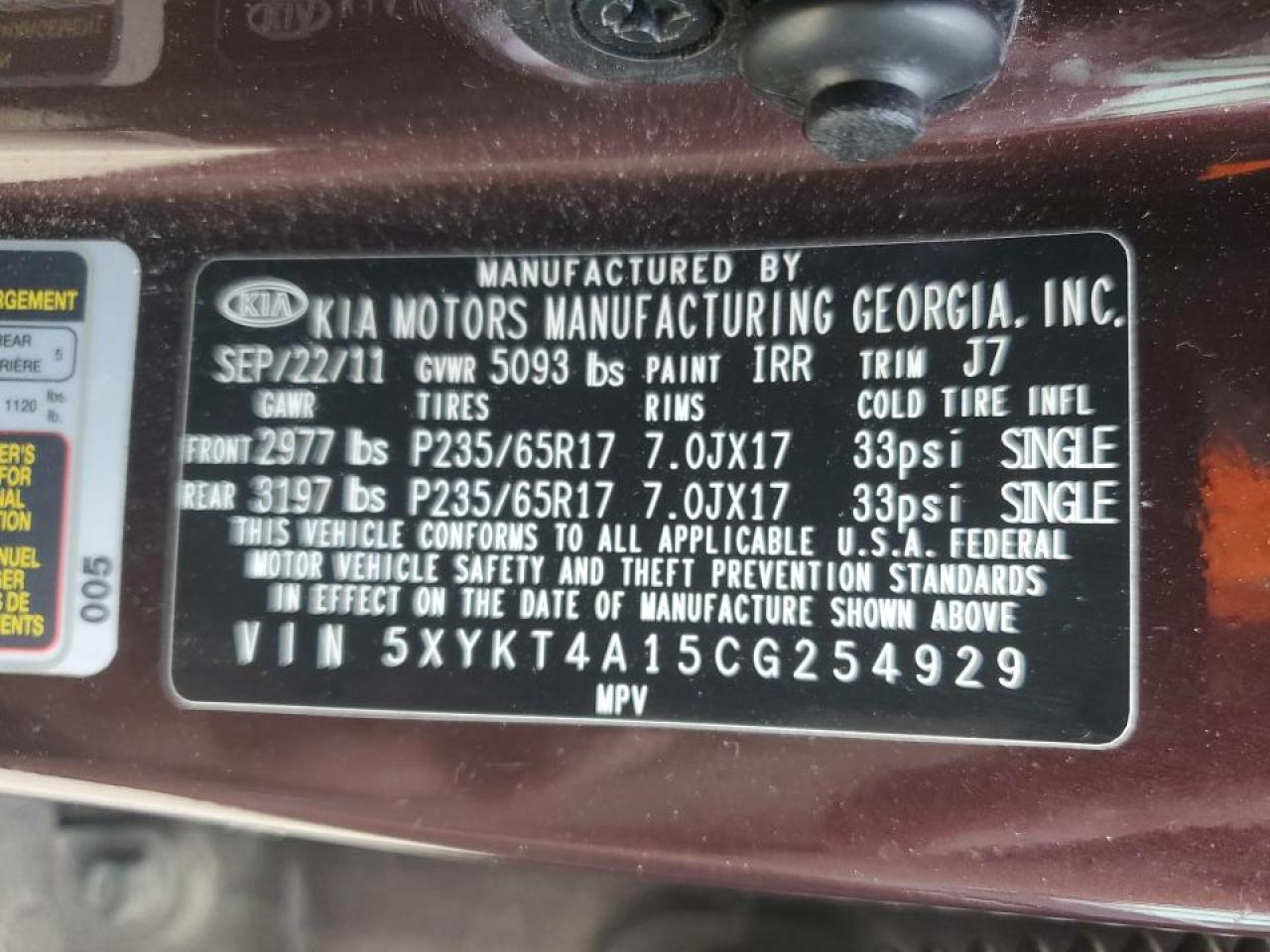 2012 Kia Sorento - Image 12