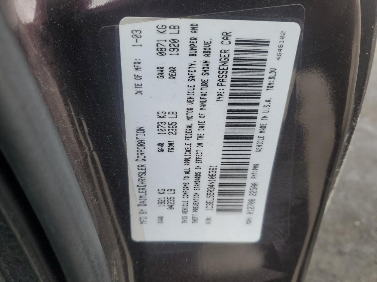 2004 Chrysler Sebring - Image 12
