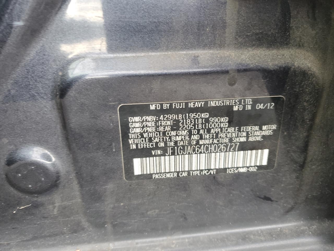 2012 Subaru Impreza - Image 14