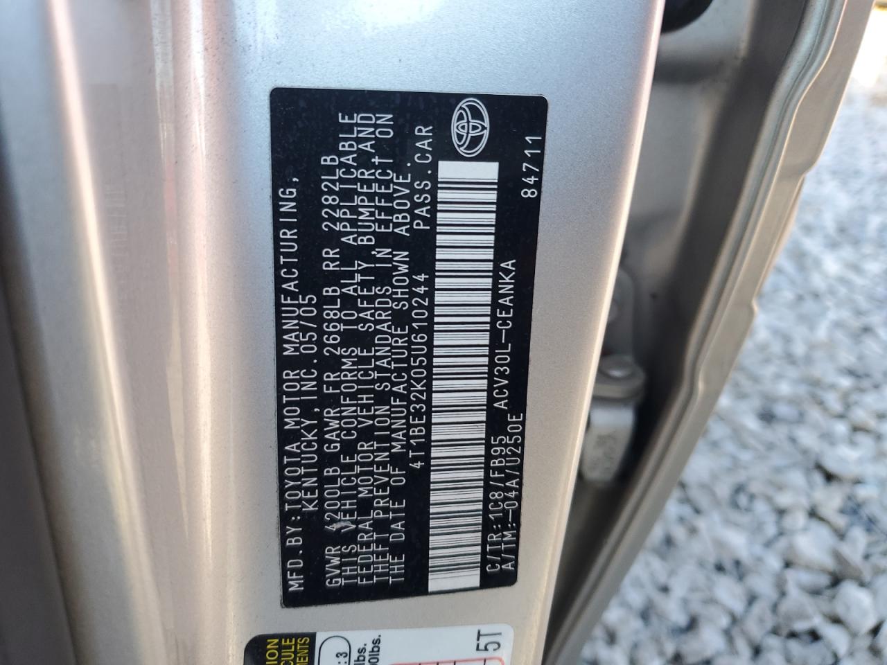 2005 Toyota Camry Le VIN: 4T1BE32K05U610244 Lot: 45353055