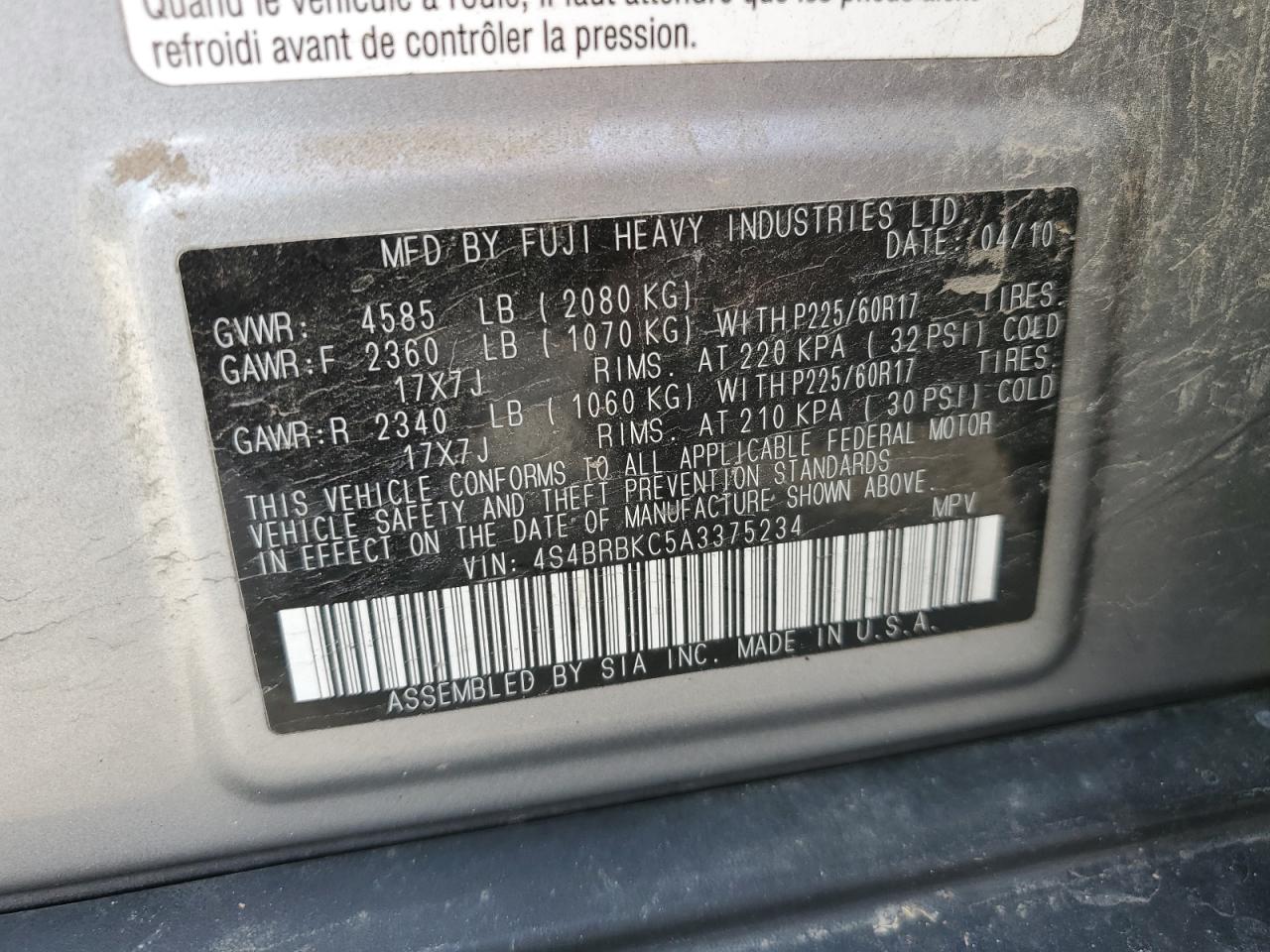 2010 Subaru Outback - Image 12