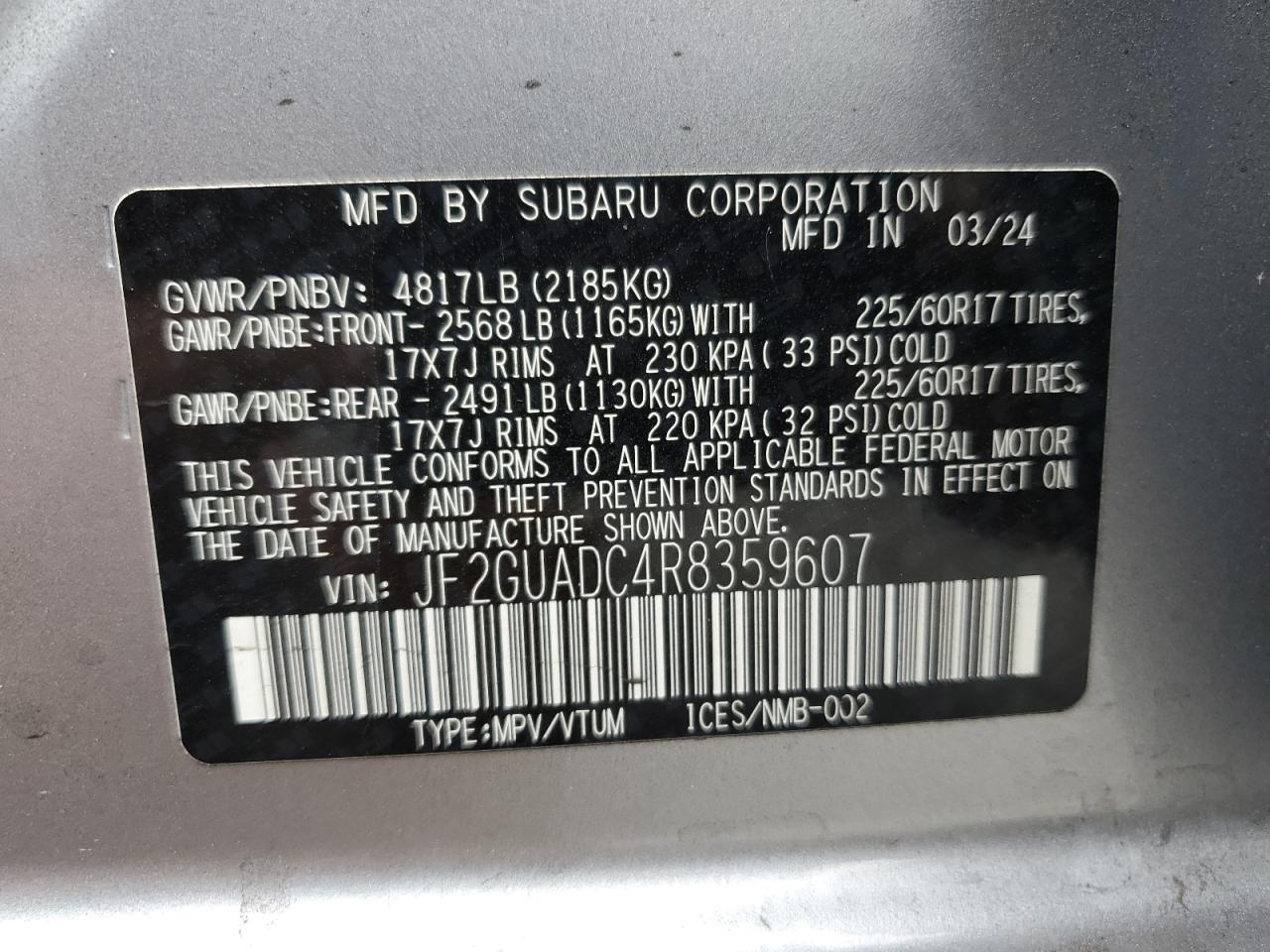 2024 Subaru XV - Image 12