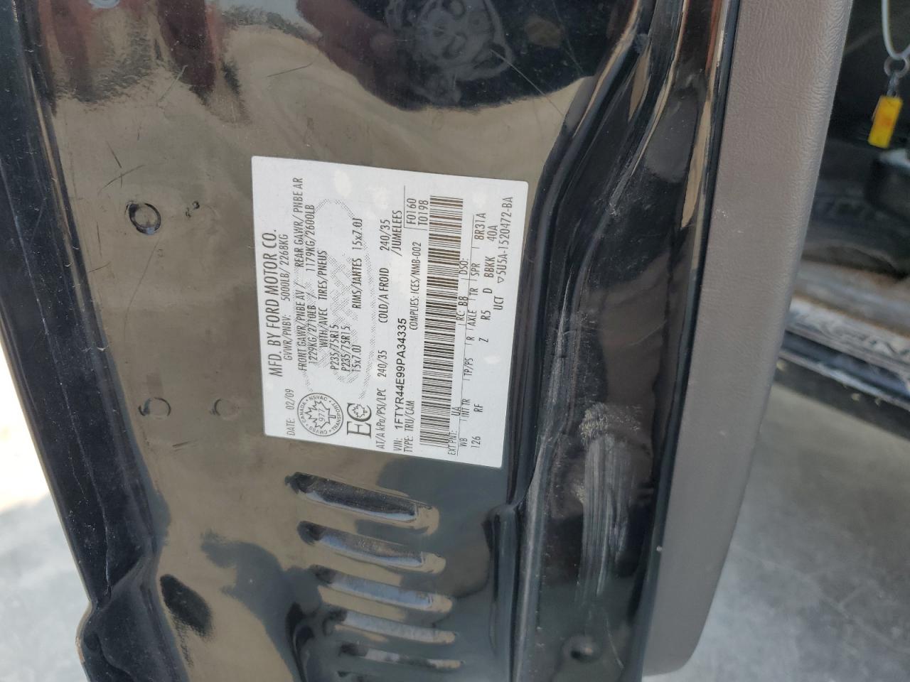 2009 Ford Ranger Super Cab VIN: 1FTYR44E99PA34335 Lot: 44988805