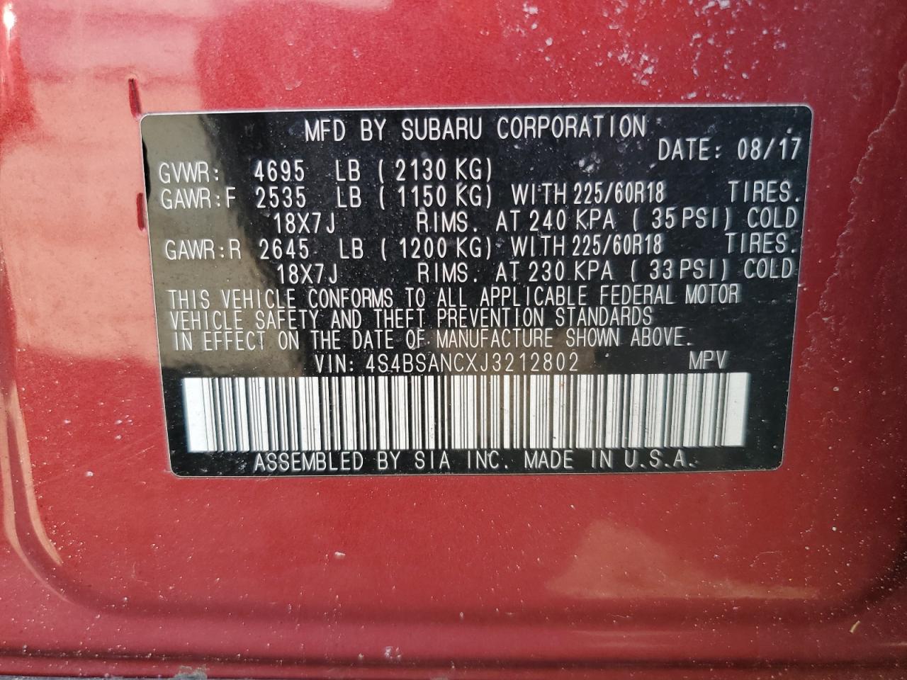 2018 Subaru Outback - Image 16