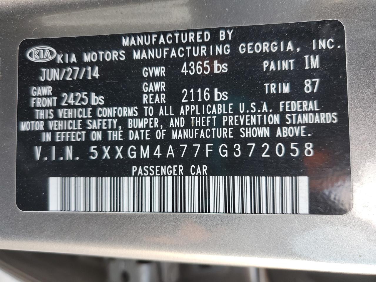 2015 Kia Optima - Image 12