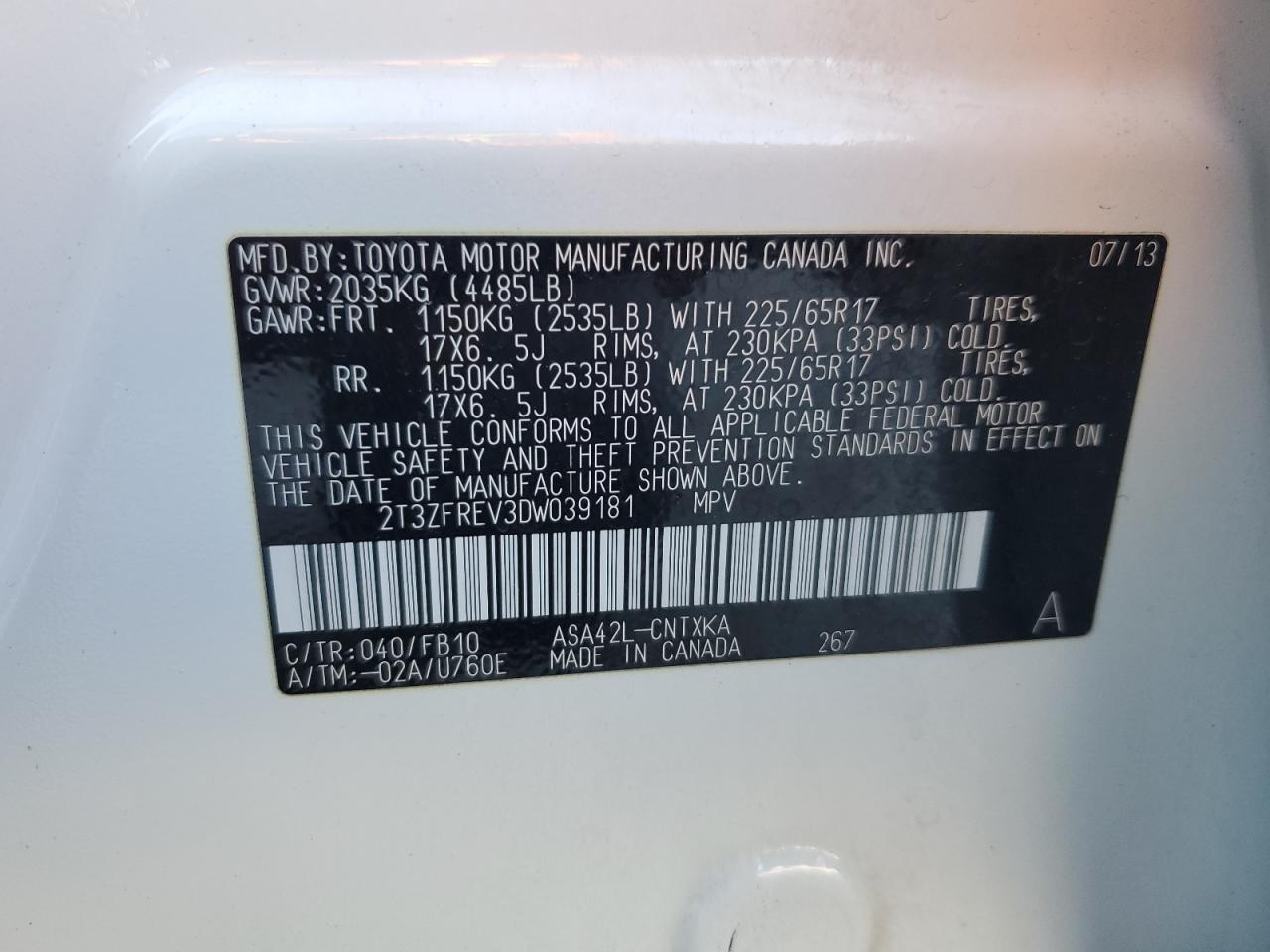 2013 Toyota RAV 4 - Image 13