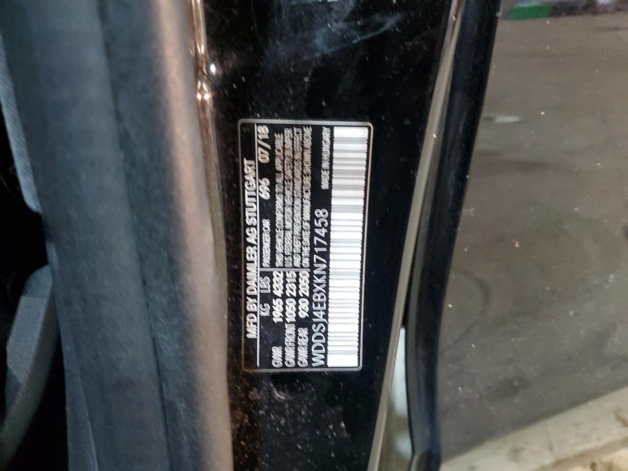 2019 Mercedes-Benz Cla 250 VIN: WDDSJ4EBXKN717458 Lot: 46253095