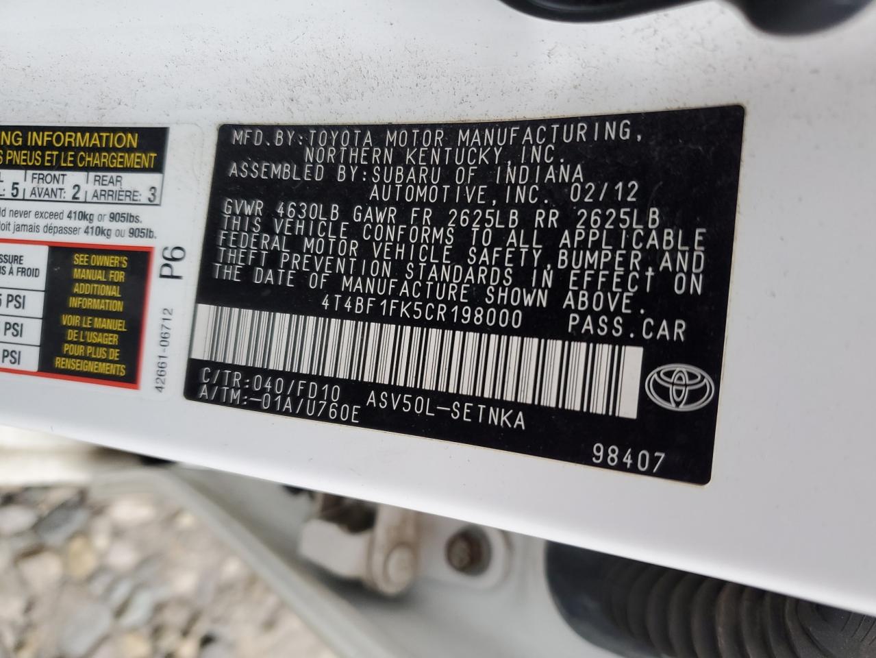 2012 Toyota Camry - Image 13