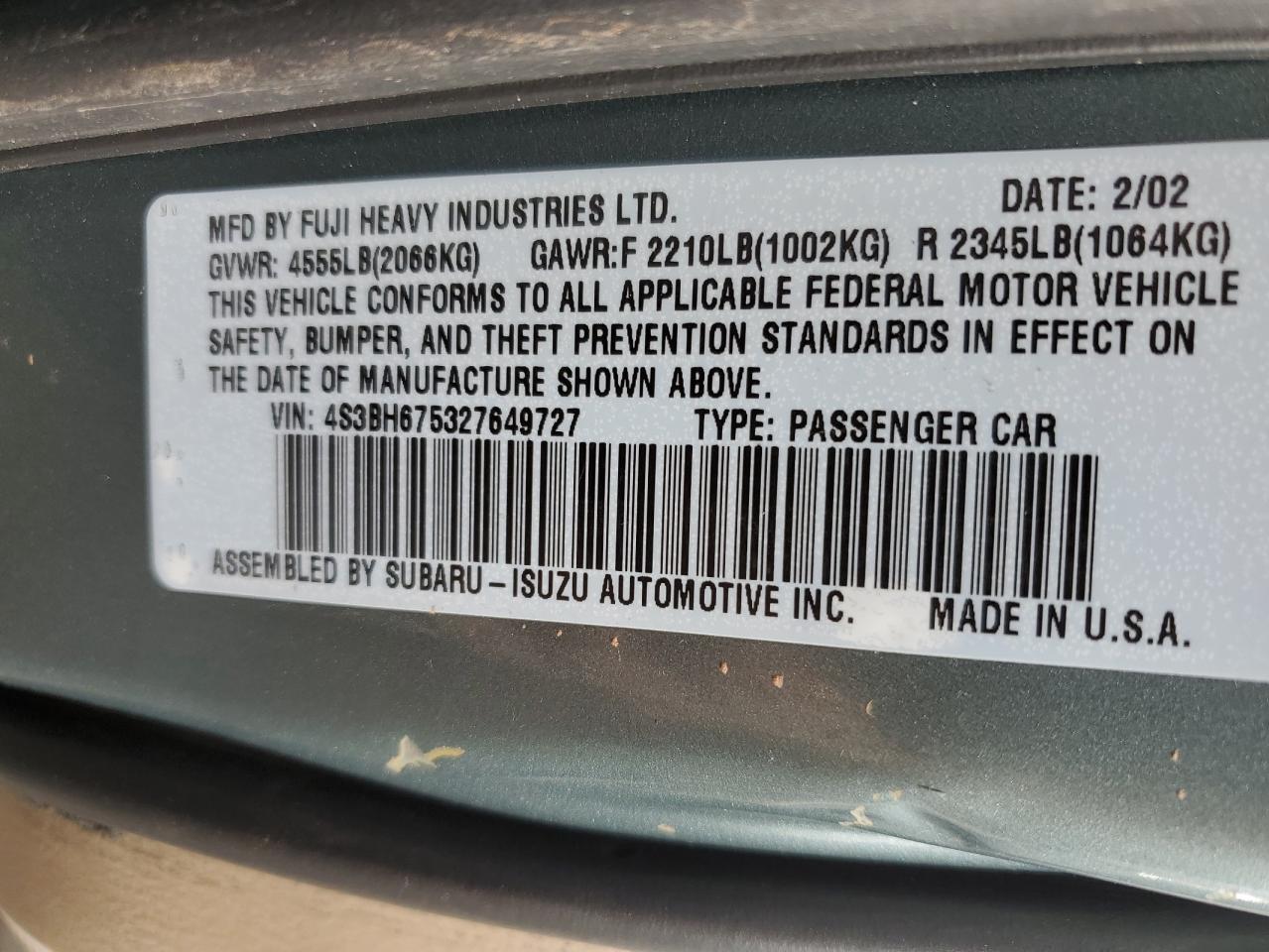 2002 Subaru Legacy - Image 12