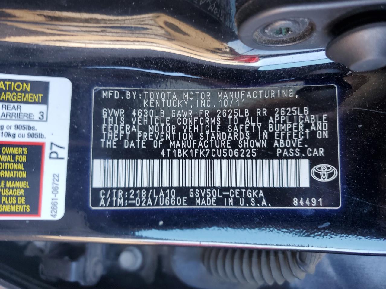 2012 Toyota Camry - Image 12