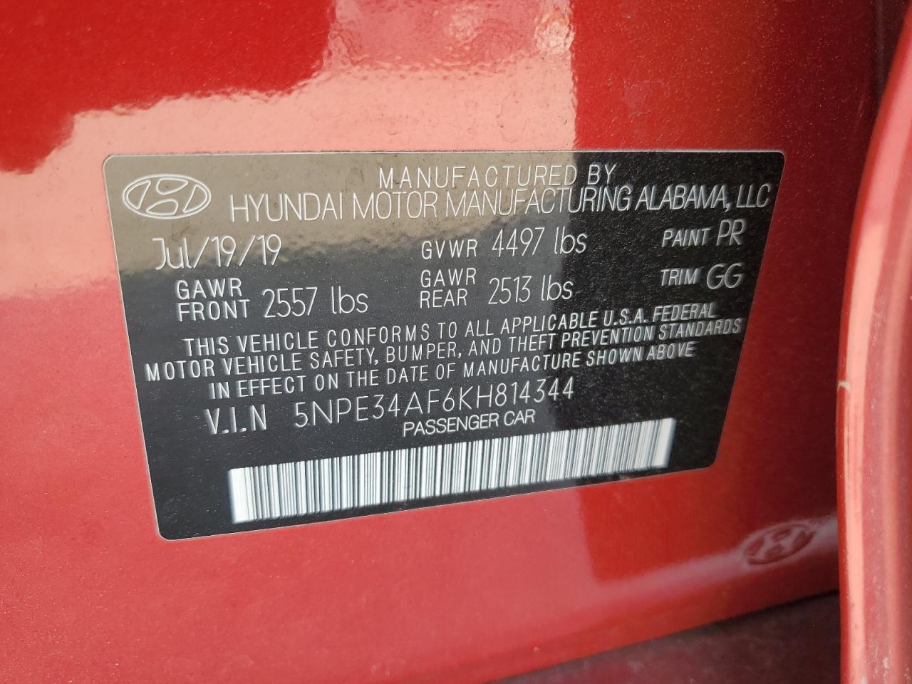 2019 Hyundai Sonata - Image 14