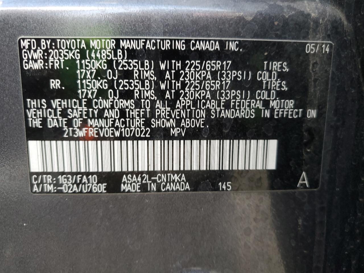 2014 Toyota RAV 4 - Image 14