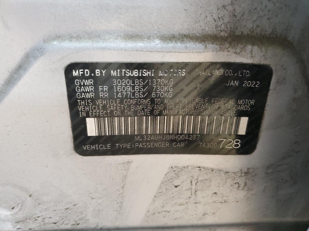 2022 Mitsubishi Mirage - Image 13