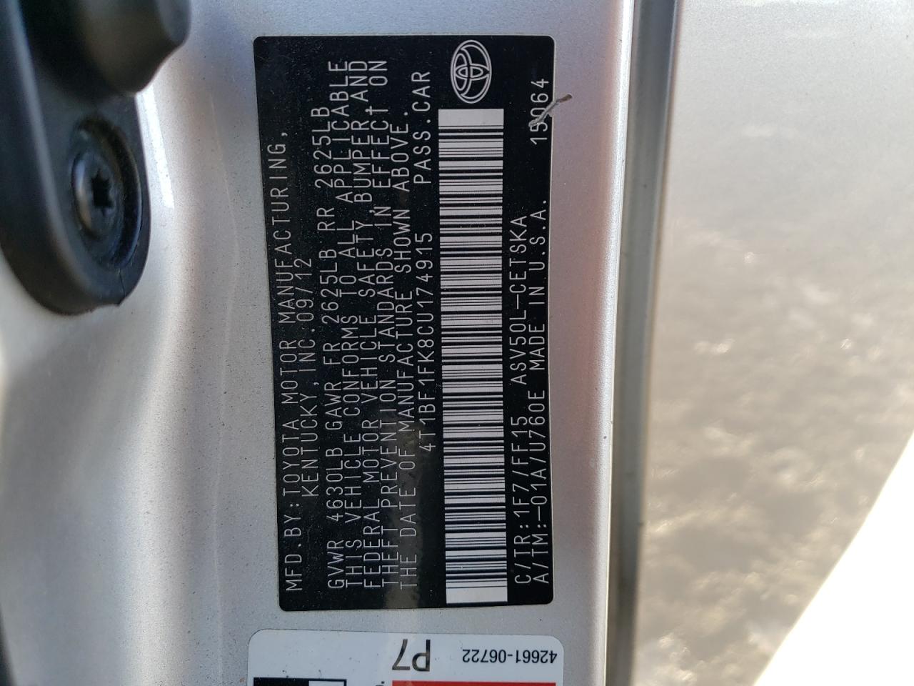 2012 Toyota Camry - Image 12