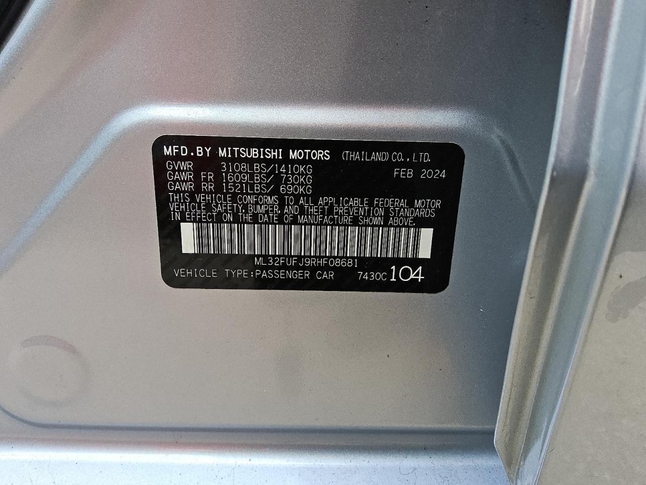 2024 Mitsubishi Mirage - Image 8