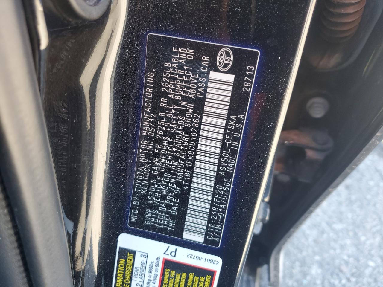 2012 Toyota Camry - Image 12