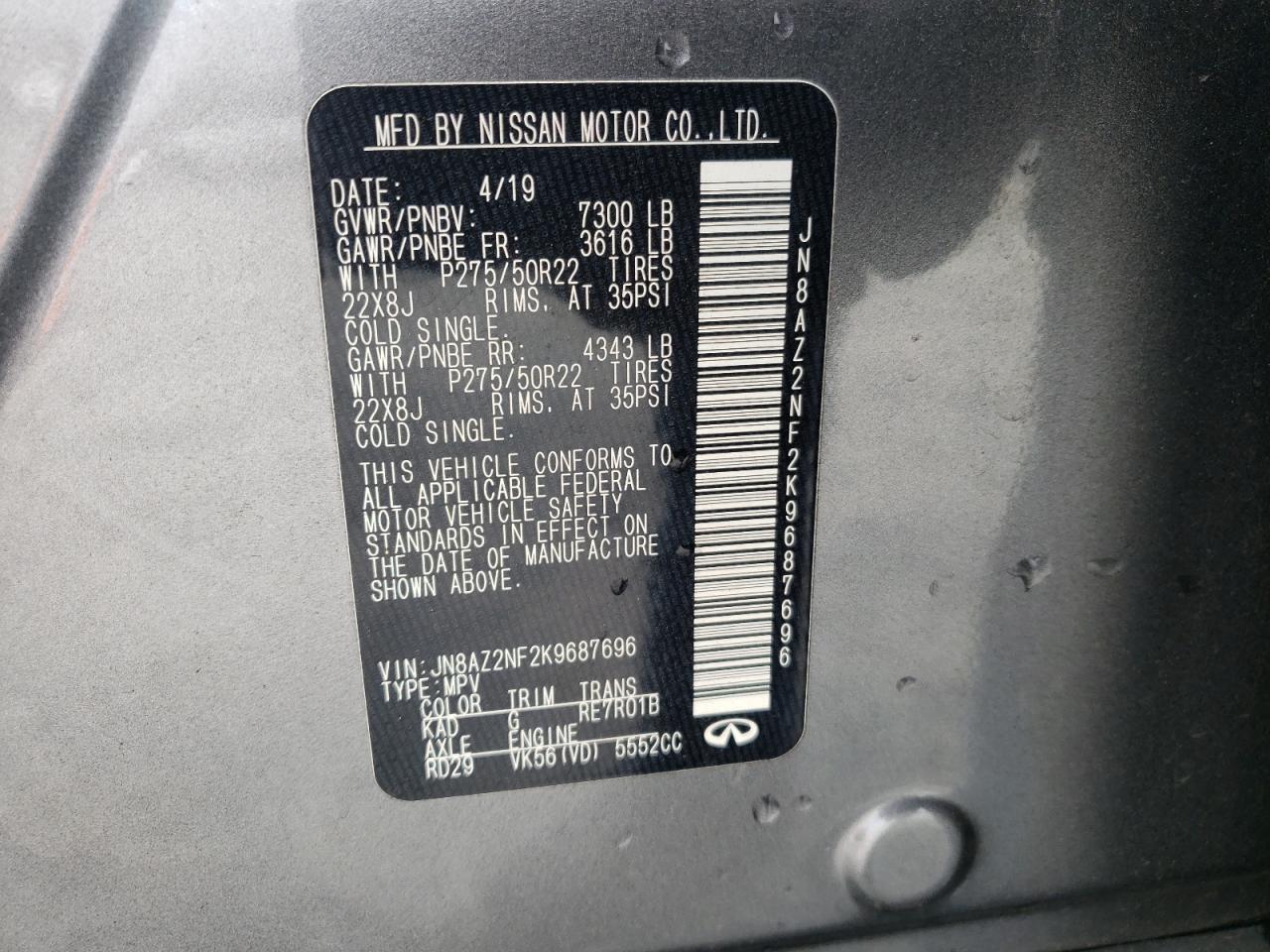 2019 Infiniti QX80 - Image 15