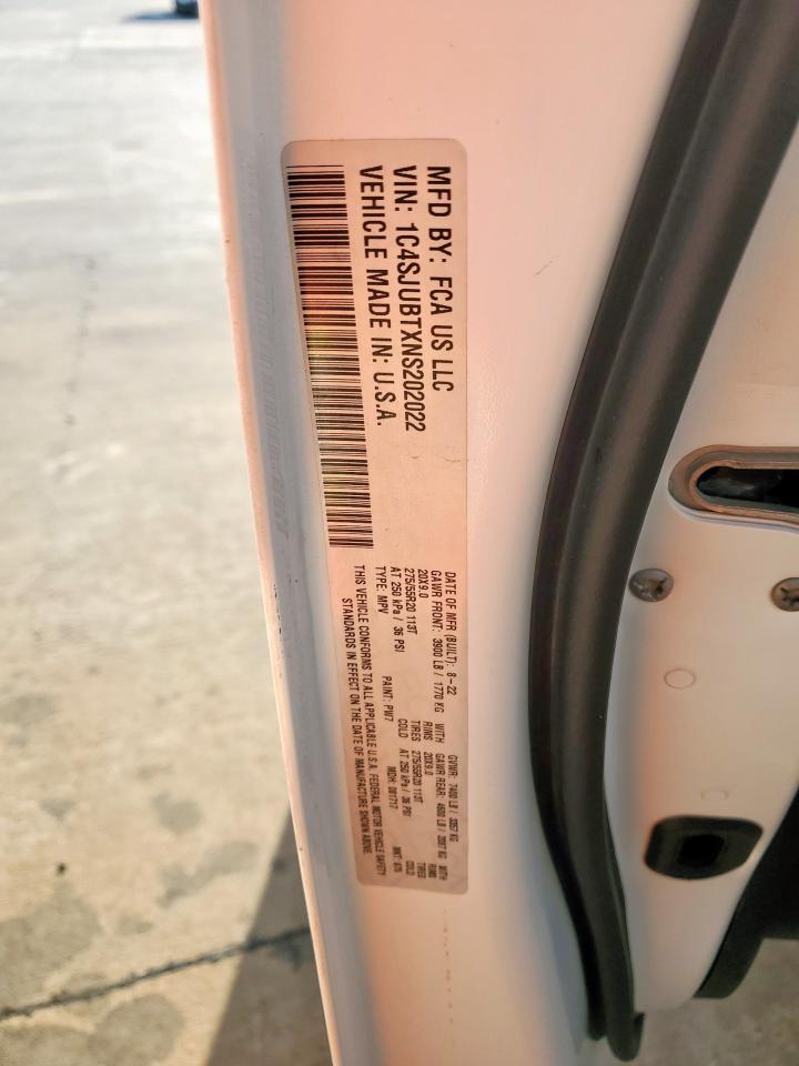 2022 Jeep Wagoneer Series Ii VIN: 1C4SJUBTXNS202022 Lot: 46900585