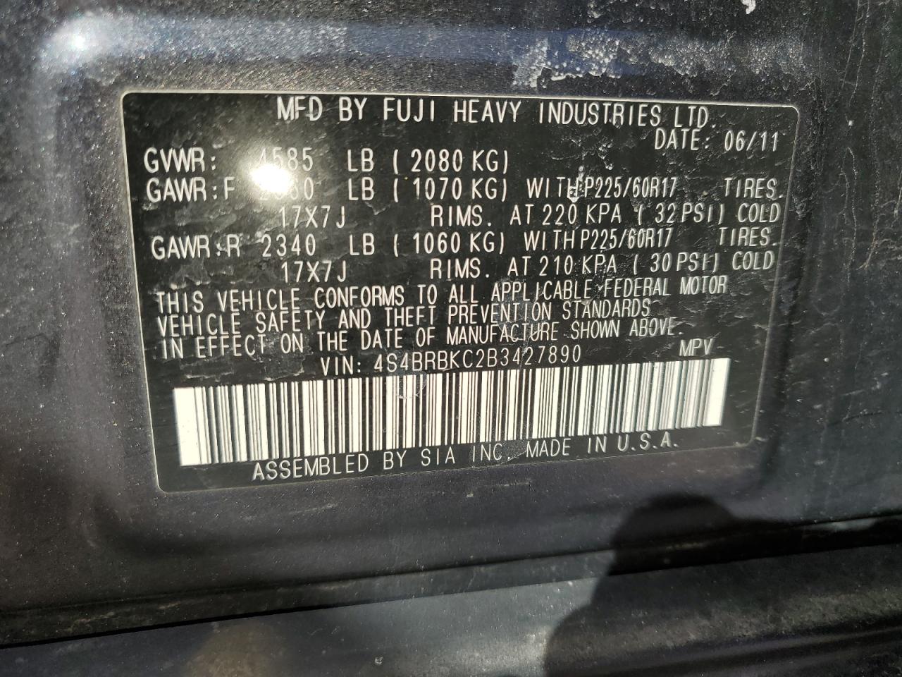 2011 Subaru Outback - Image 16