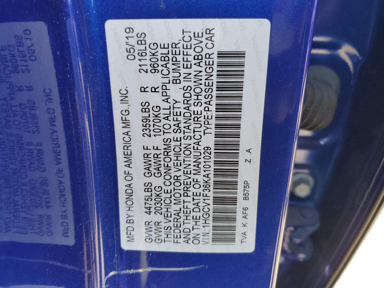 2019 Honda Accord - Image 12