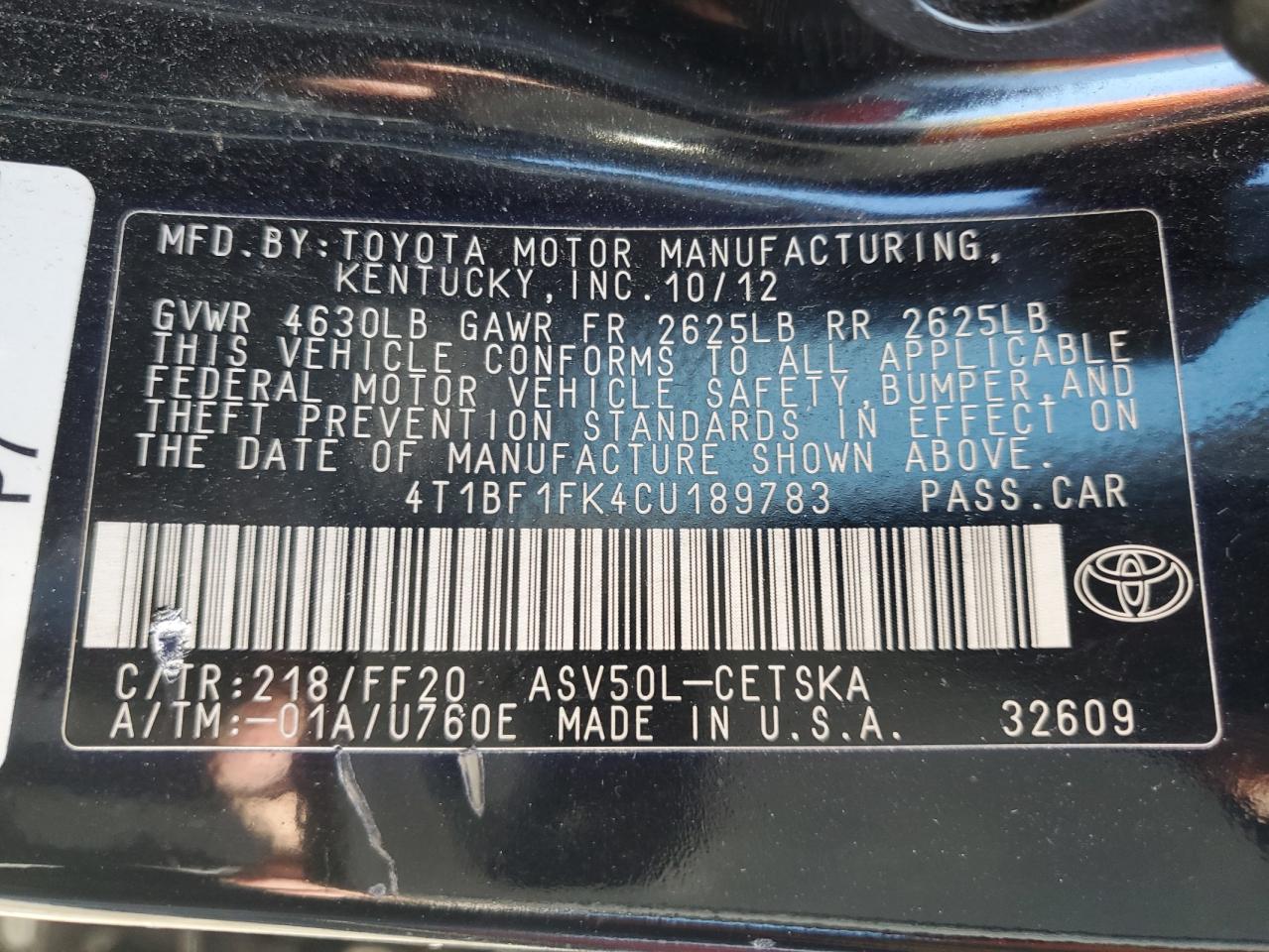2012 Toyota Camry - Image 12