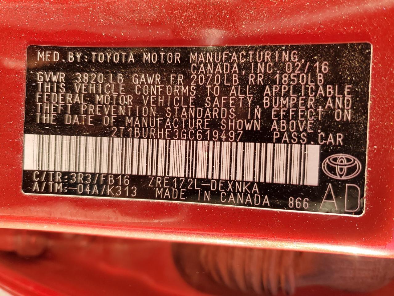 2016 Toyota Corolla - Image 12