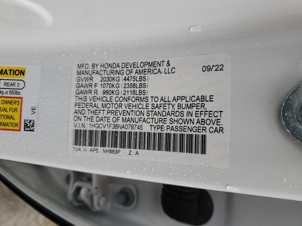 2022 Honda Accord - Image 12