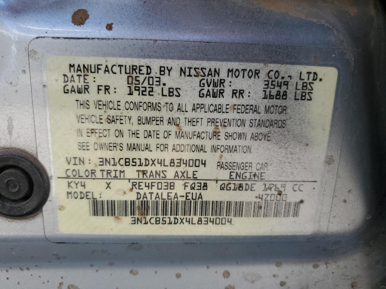2004 Nissan Sentra - Image 12
