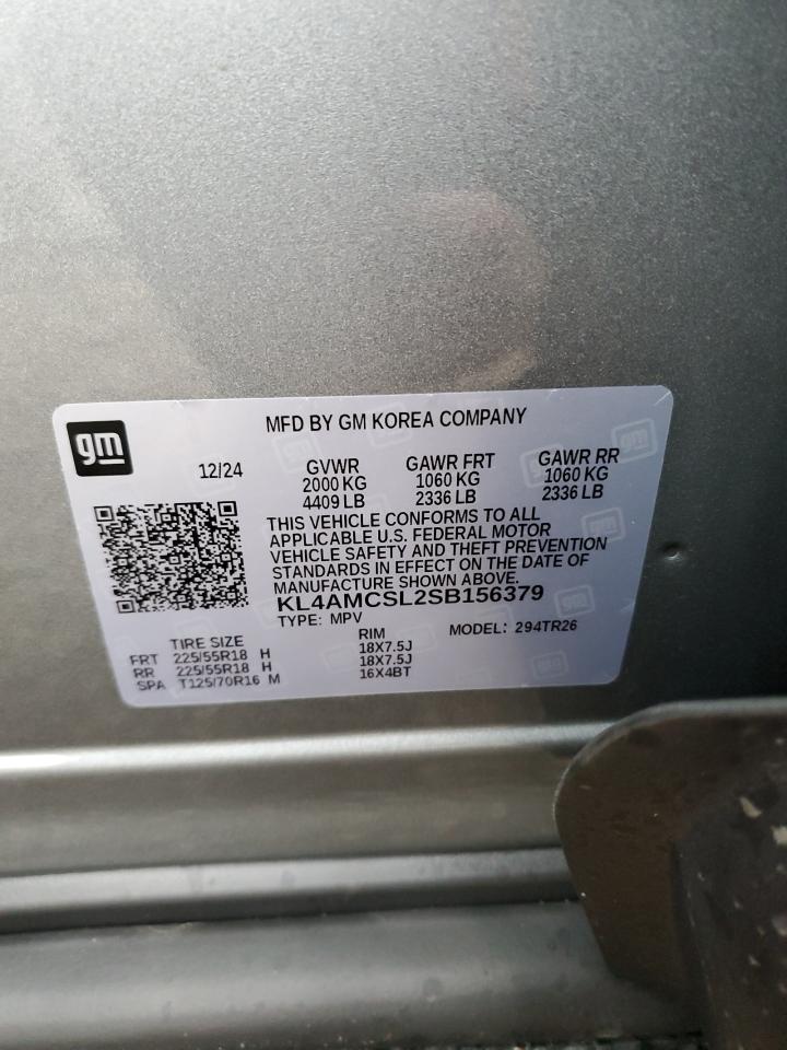 2025 Buick Encore Gx Preferred VIN: KL4AMCSL2SB156379 Lot: 44162405