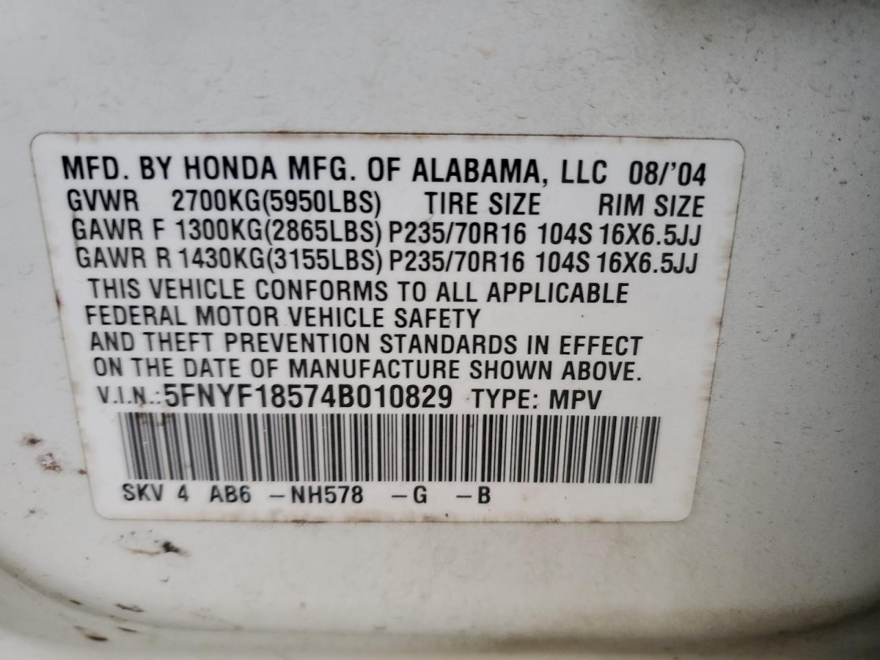 2004 Honda Pilot - Image 14