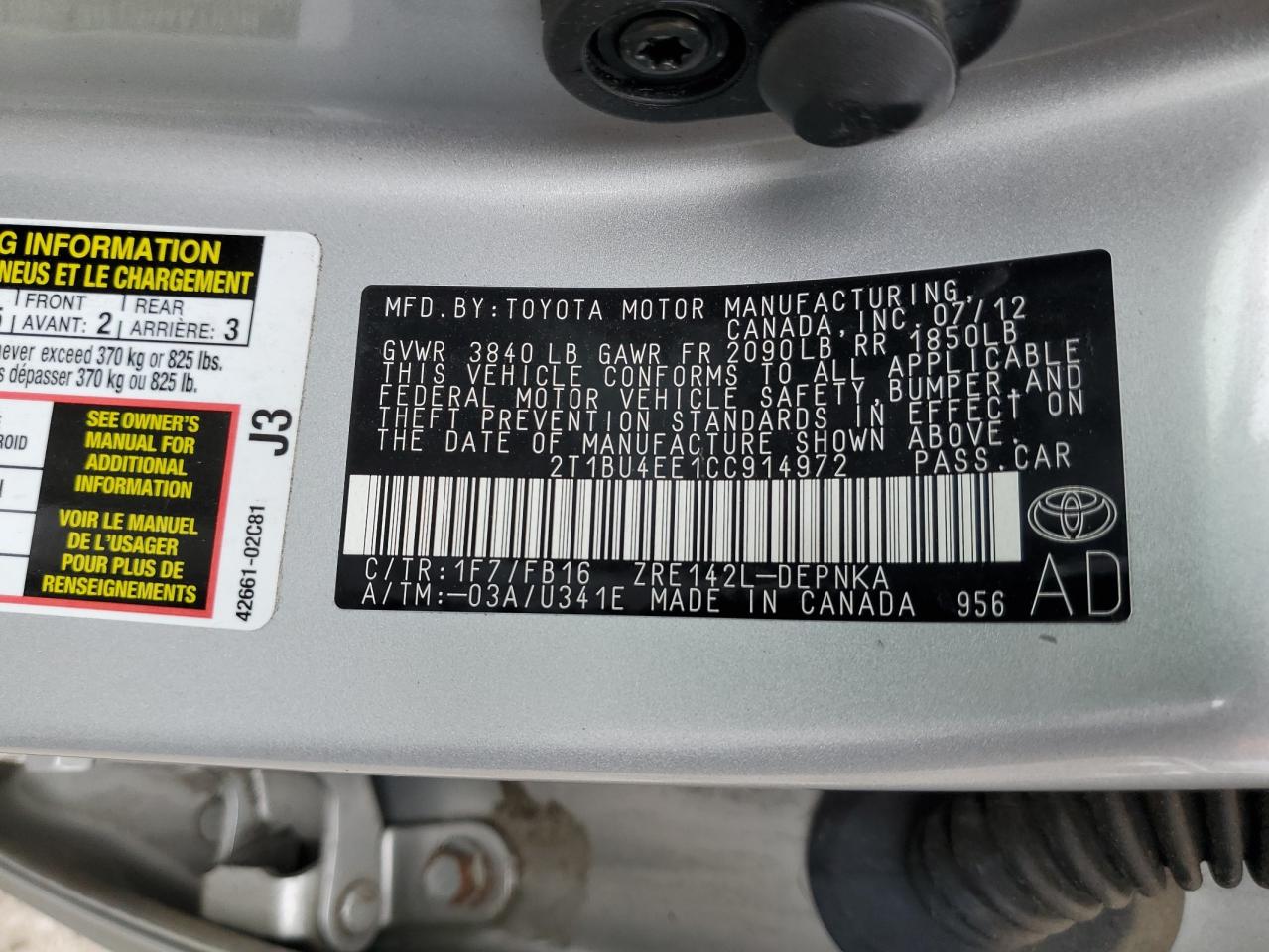 2012 Toyota Corolla - Image 14