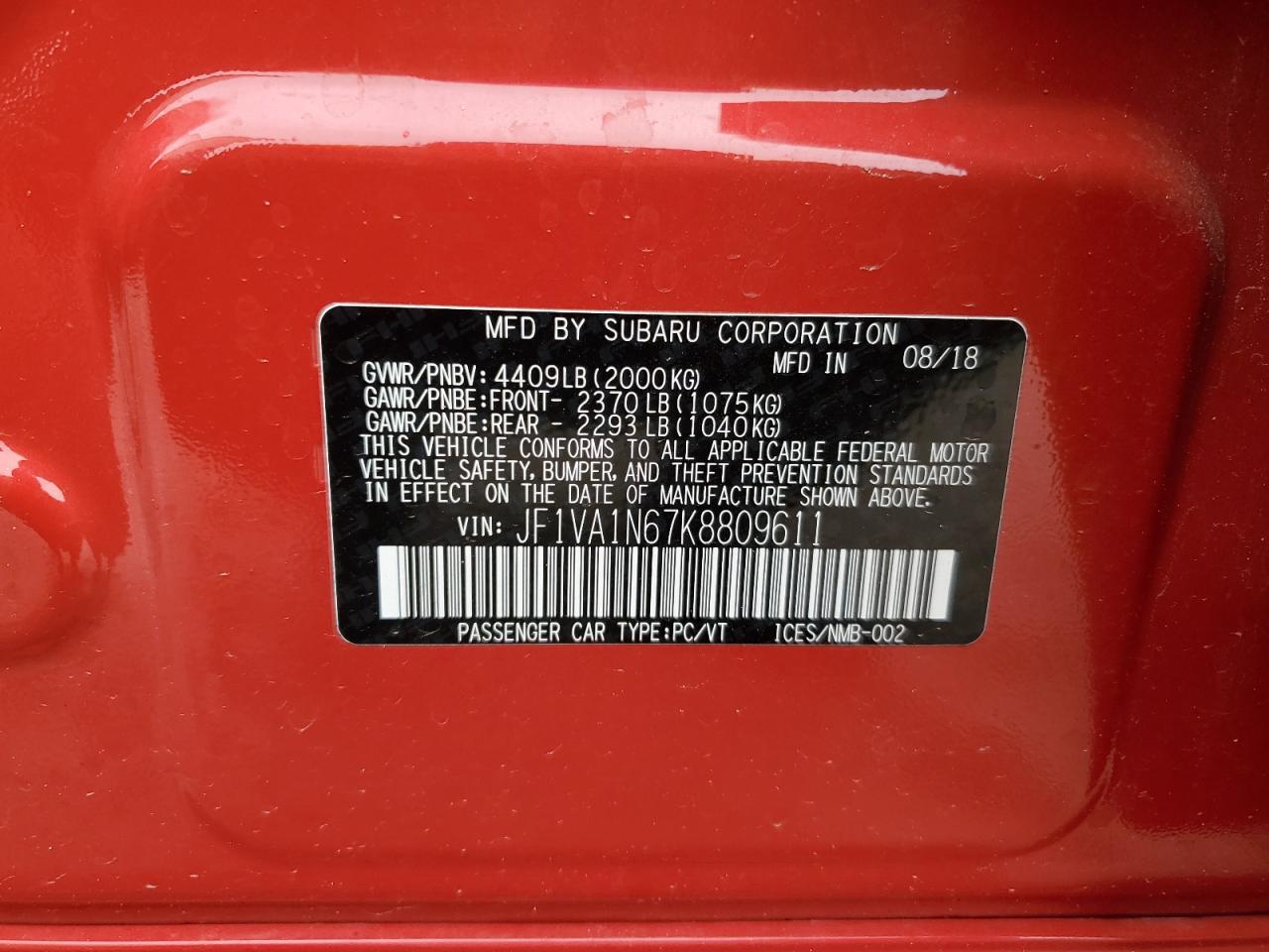 2019 Subaru WRX - Image 12