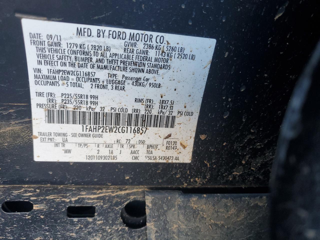 2012 Ford Taurus - Image 14