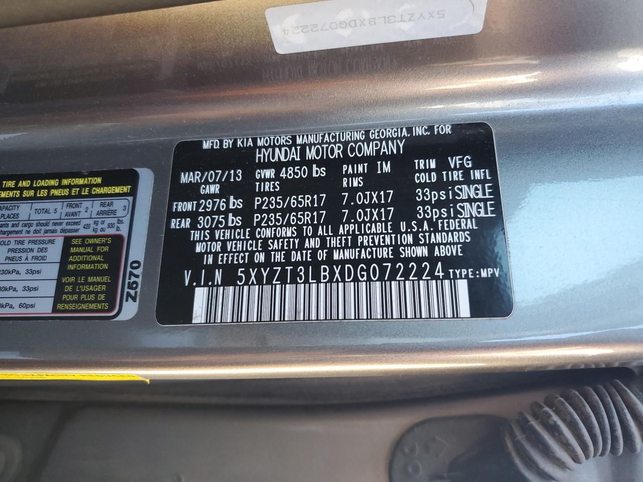 2013 Hyundai Santa Fe - Image 13