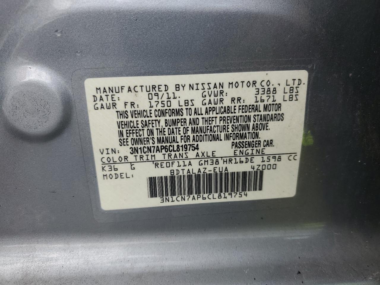 2012 Nissan Versa - Image 12
