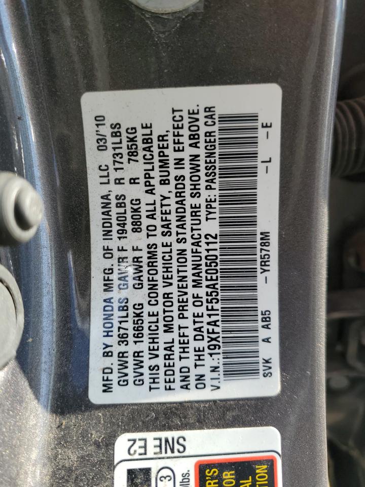 2010 Honda Civic Lx VIN: 19XFA1F55AE050112 Lot: 46826205